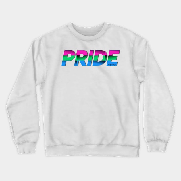 LGBTQ+ PRIDE: Polysexual Pride Flag Crewneck Sweatshirt by BiLifeClothingCo